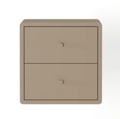 Nachtkastjes< Zwevend Nachtkastje Borba Taupe - 30x30x30 cm