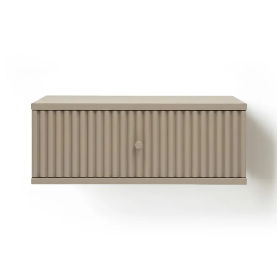 Nachtkastjes< Zwevend Nachtkastje Sem Taupe - 45x18x35 cm