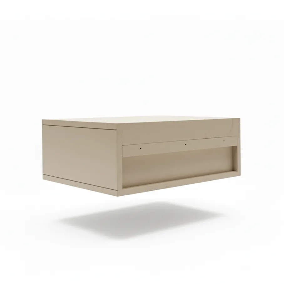 Nachtkastjes< Zwevend Nachtkastje Sem Taupe - 45x18x35 cm
