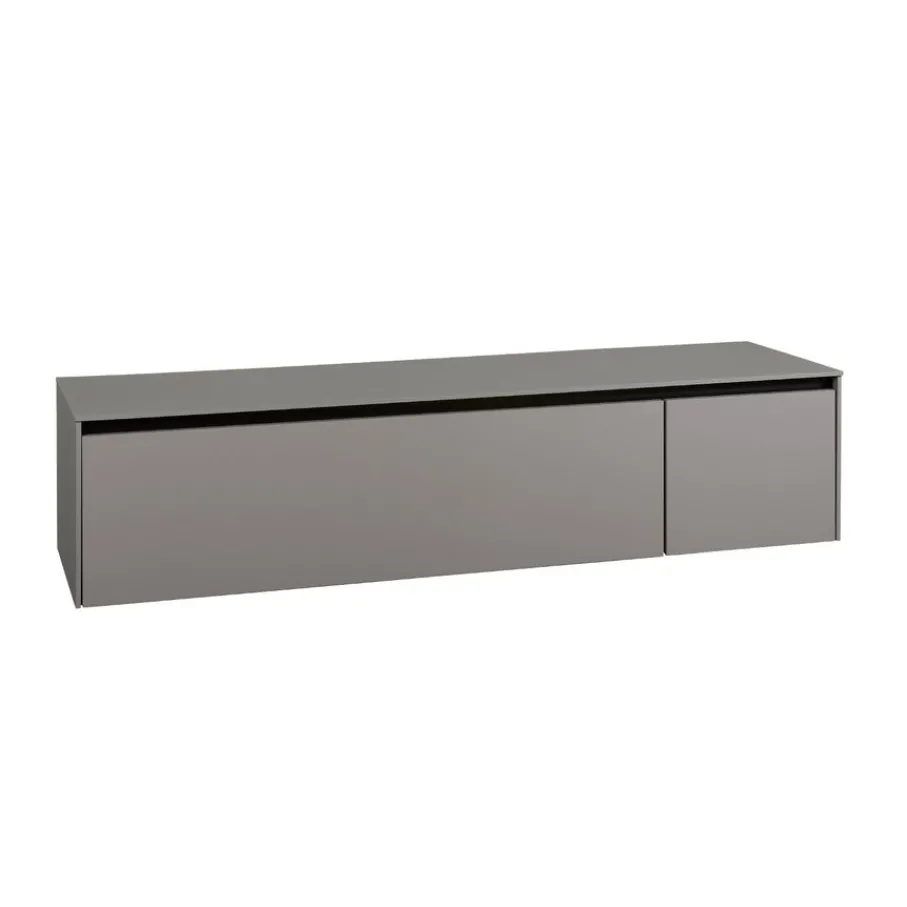 Tv-Meubels< Zwevend TV-meubel Cannes Taupe - 162x37x49 cm