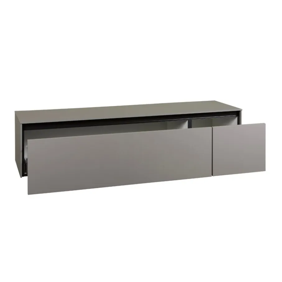 Tv-Meubels< Zwevend TV-meubel Cannes Taupe - 162x37x49 cm