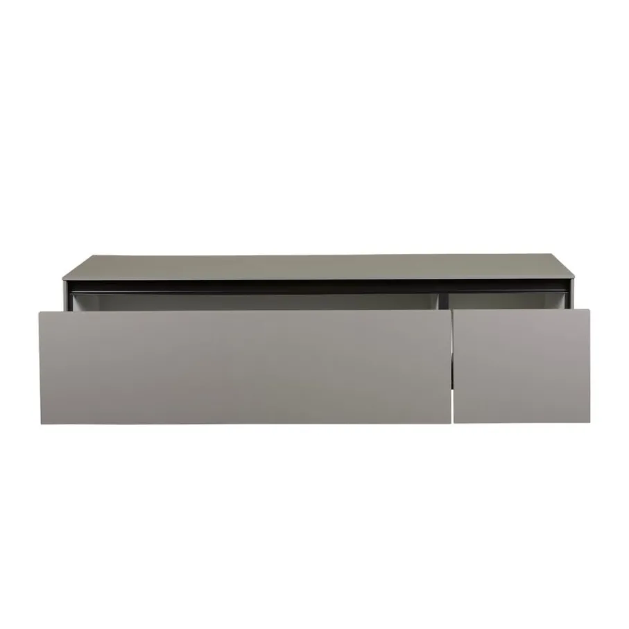 Tv-Meubels< Zwevend TV-meubel Cannes Taupe - 162x37x49 cm