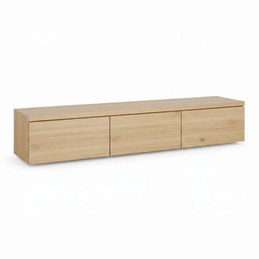 Tv-Meubels< Zwevend TV-meubel Chester Naturel - 190x35x40 cm