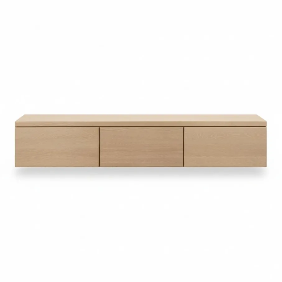 Tv-Meubels< Zwevend TV-meubel Chester Naturel - 190x35x40 cm