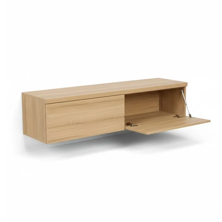 Tv-Meubels< Zwevend TV-meubel Chester Naturel - 150x35x40 cm