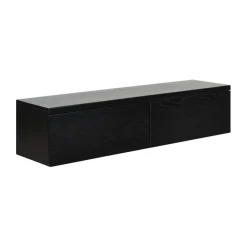 Tv-Meubels< Zwevend TV-meubel Chester Zwart - 150x35x40 cm