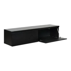 Tv-Meubels< Zwevend TV-meubel Chester Zwart - 150x35x40 cm