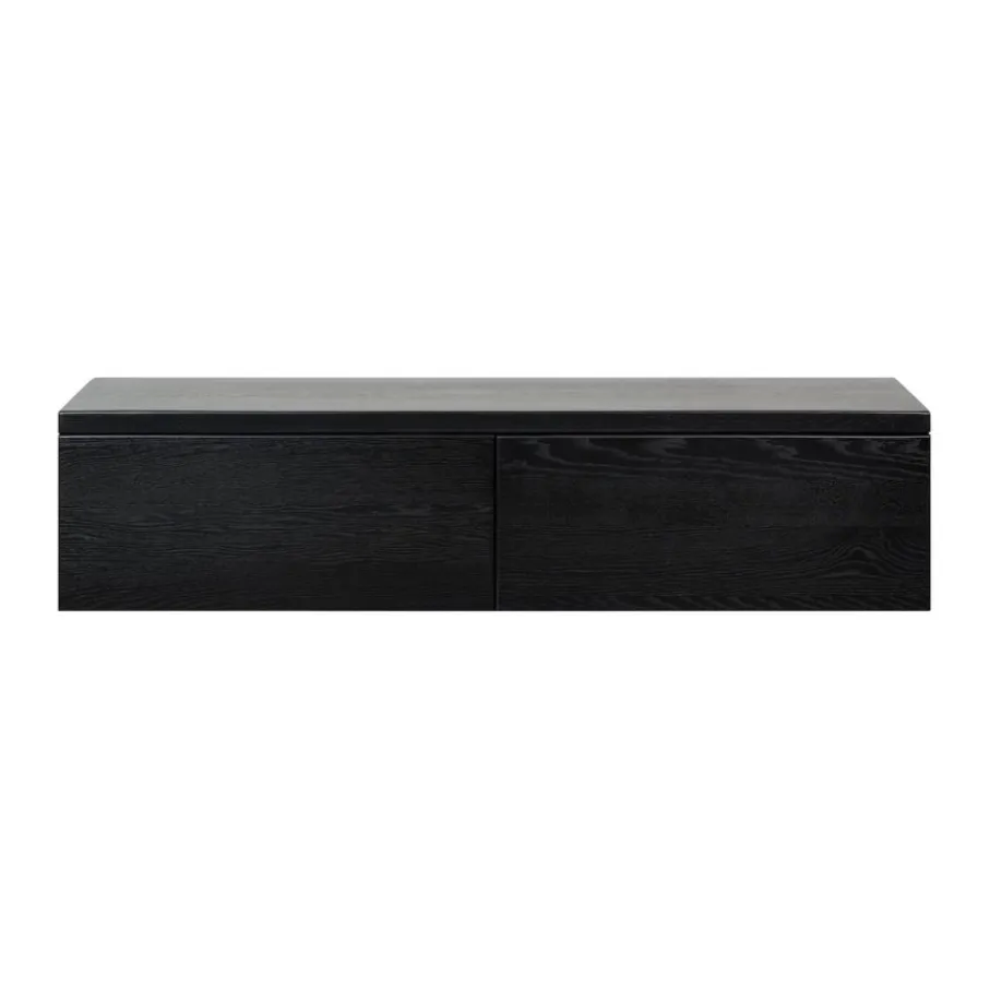 Tv-Meubels< Zwevend TV-meubel Chester Zwart - 150x35x40 cm