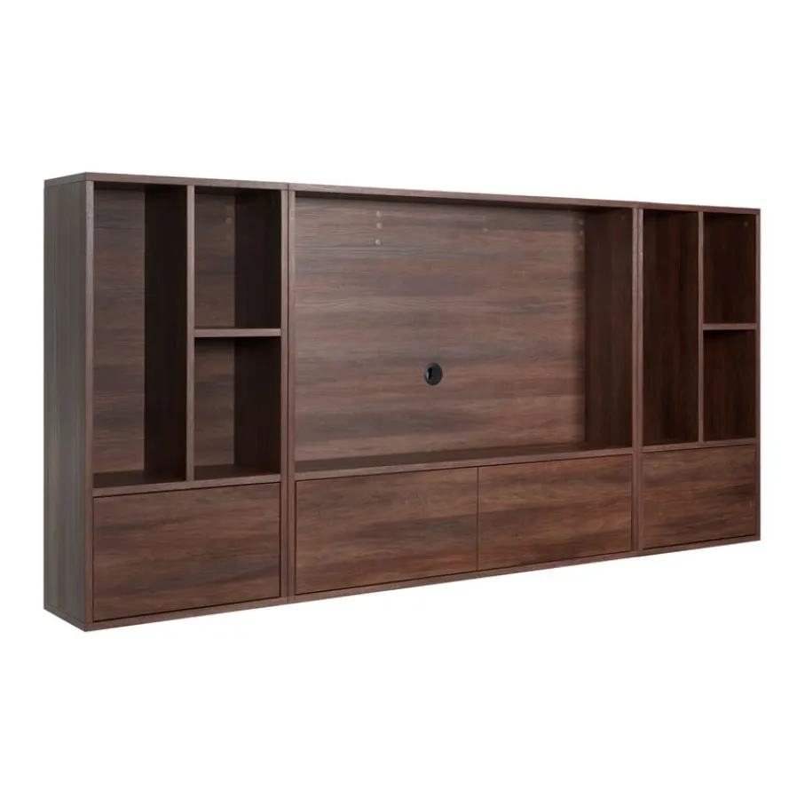 Tv-Meubels|Wandkasten< Zwevend TV-meubel Vista Donkerbruin - 253x119x32 cm