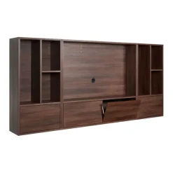 Tv-Meubels|Wandkasten< Zwevend TV-meubel Vista Donkerbruin - 253x119x32 cm