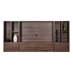 Tv-Meubels|Wandkasten< Zwevend TV-meubel Vista Donkerbruin - 253x119x32 cm